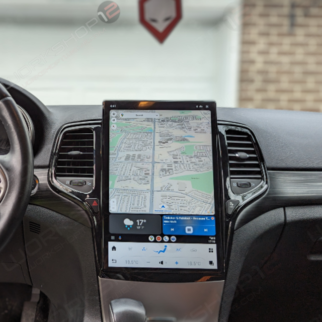 The Workshop 12 Tesla-Style Screen is the perfect Plug and Play solution for your 2014-2020 Jeep Grand Cherokee! Equipped with a 14.4" full HD IPS display and wireless Apple CarPlay and Android Auto. Tons of storage with 128GB internal space and 8GB RAM for the smooth performance you deserve. We've made sure that your steering wheel controls work perfectly with our unit and don't worry about losing your factory reverse cameras as our unit works seamlessly with the OEM cameras.