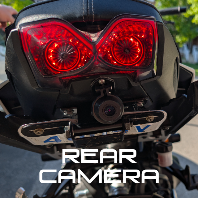 Workshop 12 MotoPlay 6.1" motorcycle screen with wireless CarPlay, wireless Android Auto, dual Sony cameras, and TPMS. IP67 waterproof, 1000-nit motorcycle screen which supports glove touch, Tire temperature and more!